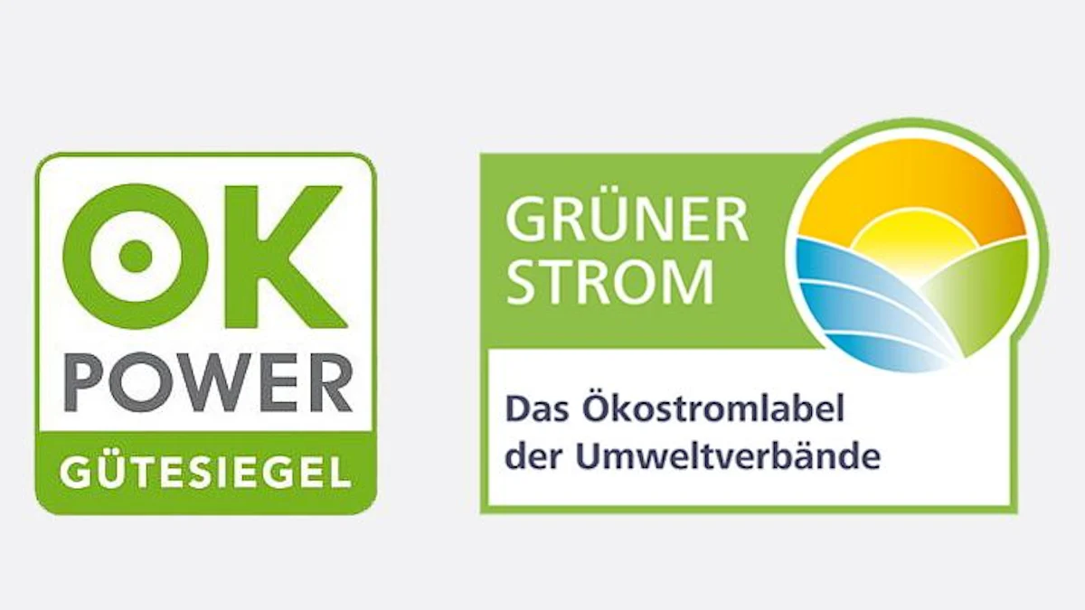 OK Power Gütesiegel Grüner Strom